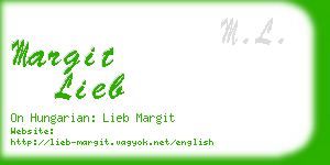 margit lieb business card